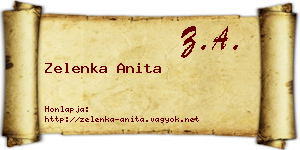 Zelenka Anita névjegykártya